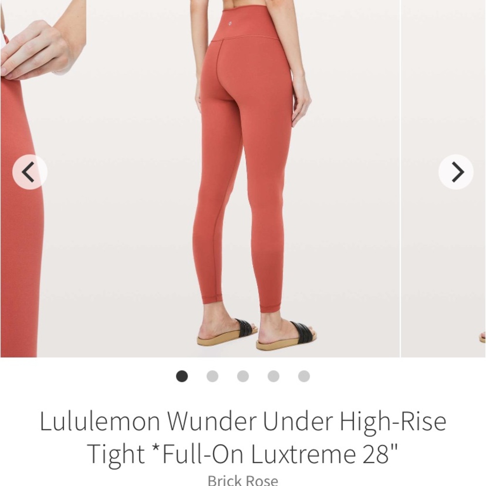 NWOT Lululemon Wunder Under High-Rise Tight *Full-On Luxtreme 18” in Brick Rose